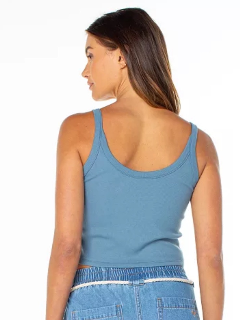 Roxy Women's Enjoy Sunshine Sleeveless Wanderer Tank Top Captain Blue Medium NWT - Picture 2 of 7